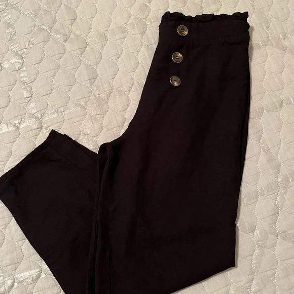 HEART & HIPS~ BLACK/ GOLD PULL ON~ PANT~LG - Picture 9 of 9